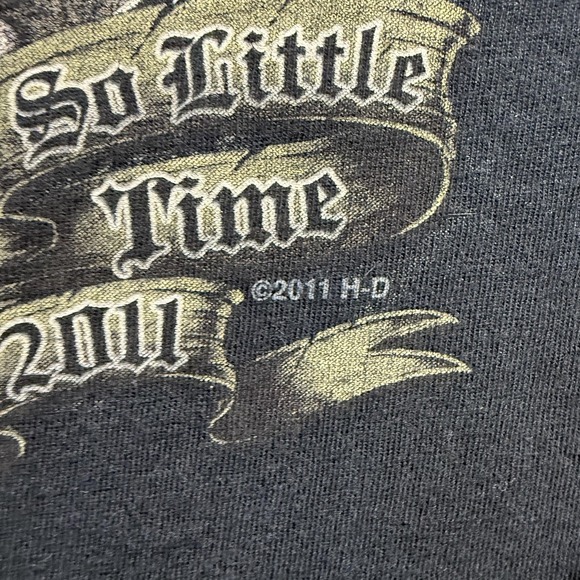 Harley-Davidson Shirt Mens Medium Black Rally In Valley 2011 Long Sleeve Biker - Picture 2 of 9